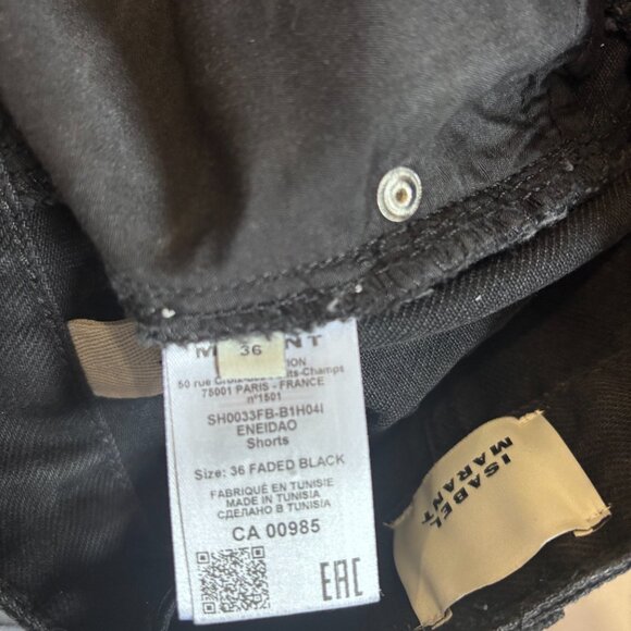 Isabel Marant Black Eneidao Denim Shorts – Size 36 (New with Tags) - Picture 5 of 6